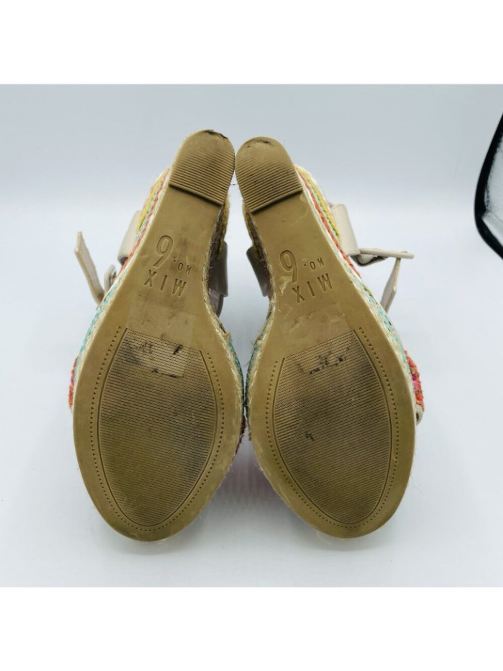 Mix No. 6 Shoes Womens Size 7.5 M Colorful Jordie Wedge High Heel Ankle Sandals - Picture 9 of 11